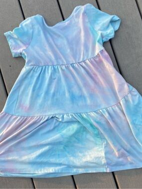 Love Squared Pastel Blue Iridescent Tiered Dress